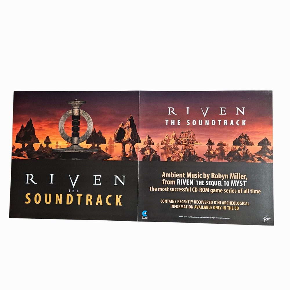 Robyn Miller‎ Riven The Soundtrack 12x24 Double Sided Promo Poster Vintage 1998